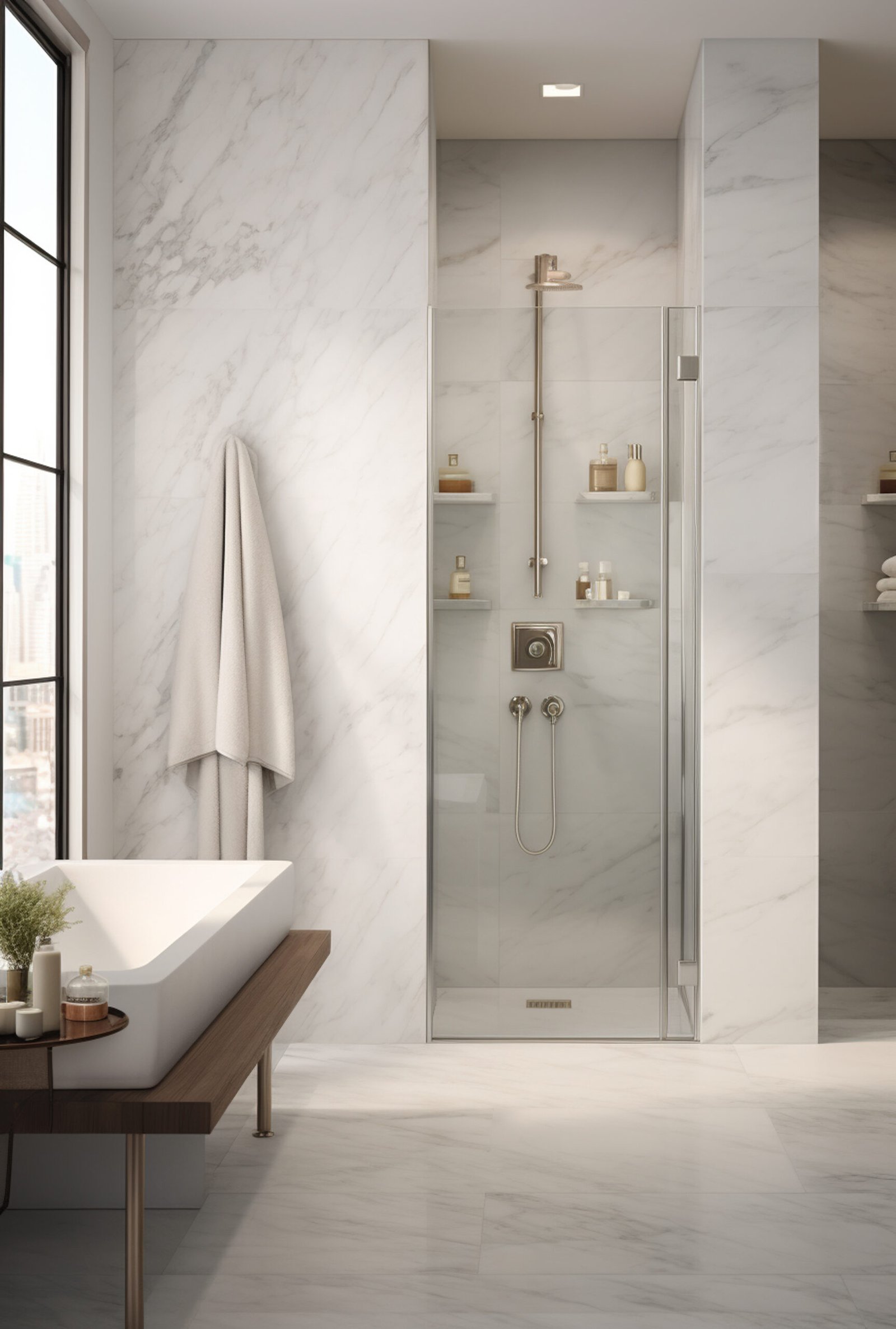 small bathroom with modern style ai generated